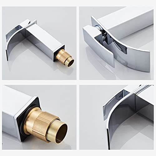 Robinet de lavabo cascade en acier inoxydable doré