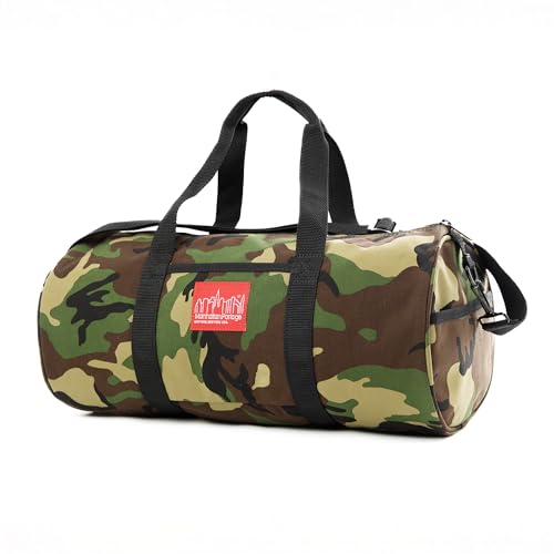 Manhattan Portage Chelsea Drum Bag Hold-All Duffle Bag with Detachable Shoulder Strap External Pockets and Keychain Hook Perfect for Travel, Work and Daily Use (Camouflage, Medium)