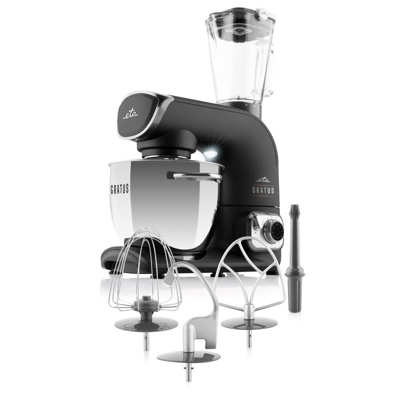 ETA Gratus Evo Elegance Küchenmaschine I 1200 W I 6,7L I Edelstahlschüssel I Planetenrührwerk I Küchenhelfer für Teig, Sahne,...