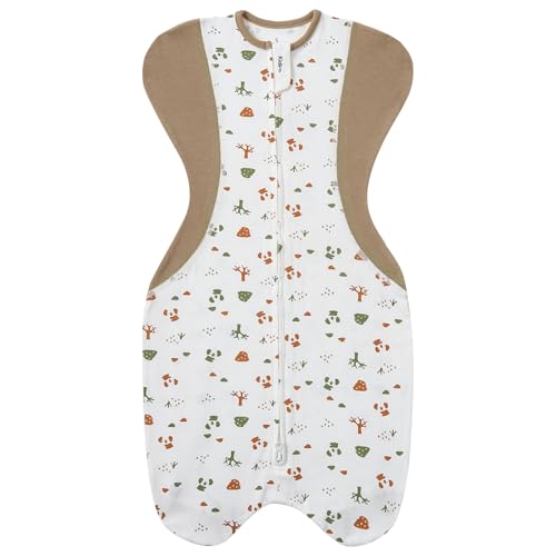 Image of Swaddle for Newborns, Baby Swaddles 0-3 Months 5-13lb, Arms Up Swaddle 0-3 Months Newborn with Moisture-Wicking Fabric, Promotes Healthy Hip Development, 2-Way Zipper , 1Pack(Bear and the forest)