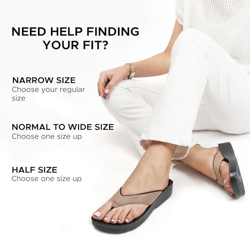 Image of AEROTHOTIC Original Orthotic Comfort Thong Style Flip Flops Sandals for Women with Arch Support for Comfortable Walk