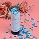 DRERIO 10 Stück Konfettikanone Weiß Konfettiregen Hochzeit Party Poppers,konfettikanone hochzeit Gender Reveal Kanone,11cm mit drehbarem schwarzem Drehteller nach links für Weihnachten Jahrestag