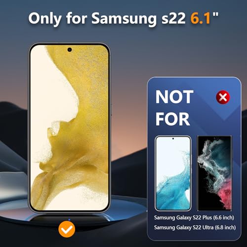 JEHOO [2 Pack] Matte Screen Protector for Samsung Galaxy S22, 9H Tempered Glass, Ultrasonic Fingerprint Support, Anti-glare, Scratch-Resistant, Bubble-Free by JEHOO - Used condition - Image 2