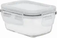 Oikos - Pote de Vidro 160ml Hermético com Trava Retangular