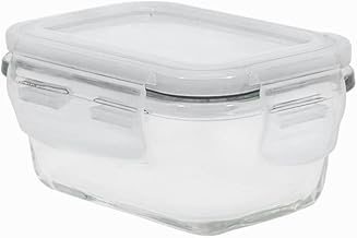 Oikos - Pote de Vidro 160ml Hermético com Trava Retangular