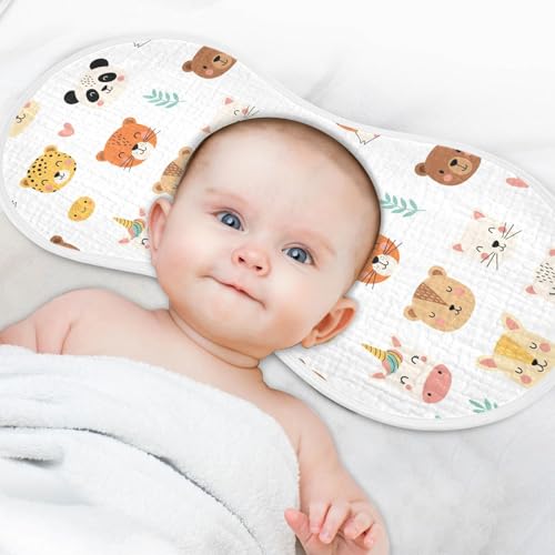 2 Pack Muslin Burp Cloths Koala Animals Cute Cotton Baby Burp Cloths Ultra Absorbent and Soft Thick Burping Cloth for Newborn Baby Boys Girls, Large 22" x 11"4