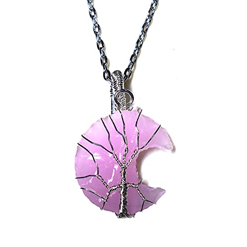 Opalite Moon Necklace - Opalite Crystal 