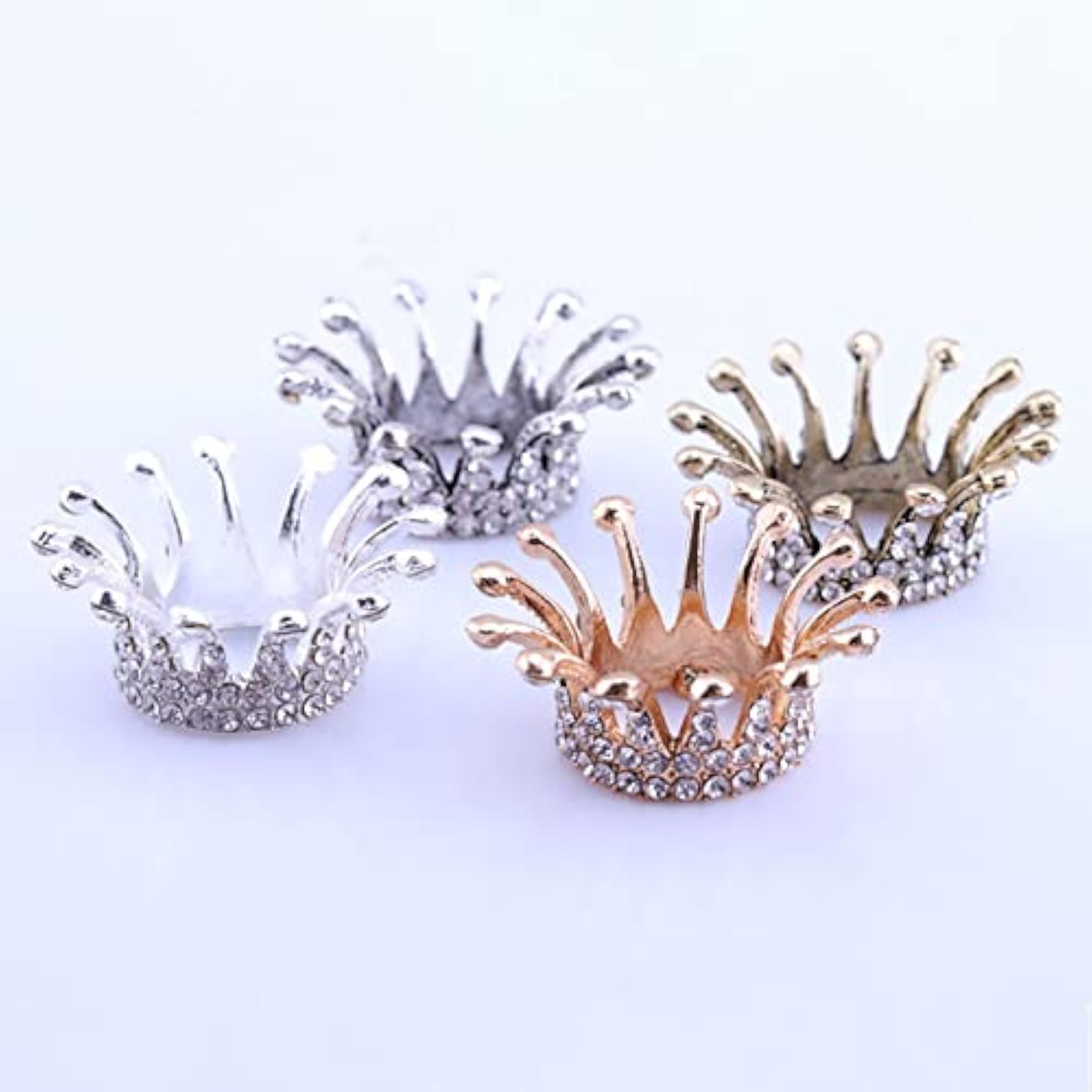 Crown Nail Brush Holder Manicure Display Stand, Gold