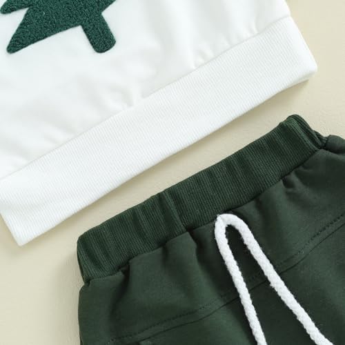Lucikamy Conjunto de calça jogger de manga comprida com estampa de Natal, outono e inverno, Árvore b