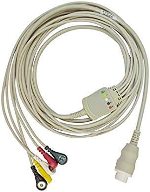 5 Lead ECG Cable compatible with Hp/Mindray/Browndove/Philips 12 pin Snap type