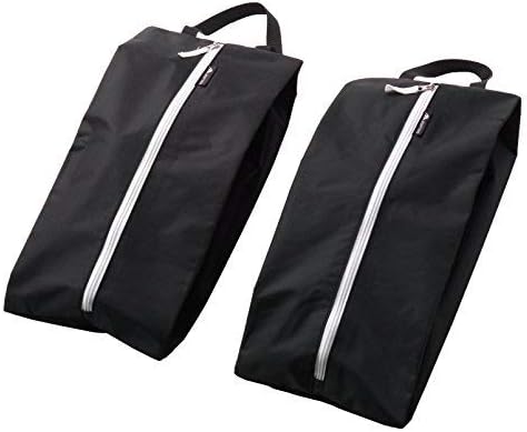 Alpamayo® 2-Piece Travel Shoe Bag Set, Waterproof Shoe Storage Bag for Carrying Shoes in Your Suitcase, Backpack or Hand Luggage, for Men and Women, Black