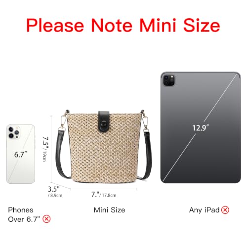 Image of RNIEGA Small Straw Crossbody Bag for Women Woven Summer Shoulder Phone Purse Beach Handbag for Vacation