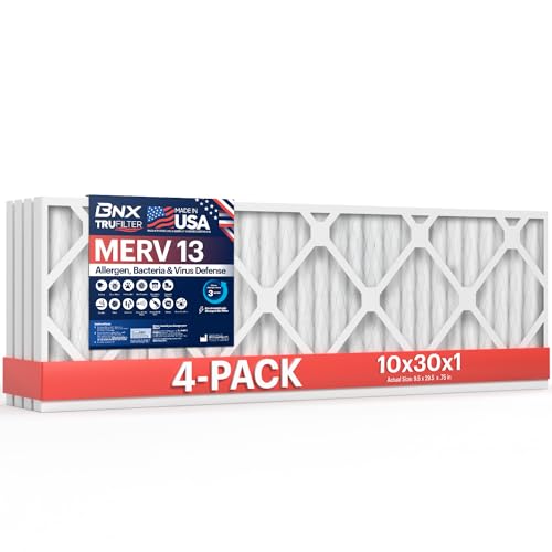 BNX MERV 13 Air Filter 4-Pack for HVAC