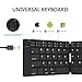 Bluetooth Folding Keyboard Foldable Bluetooth Keyboard Rechargeable Full Size Foldable Keyboard for iOS Phone Android Smartphone Tablet Windows Laptop