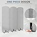 Natwind 3 Panel 73.2 x 71 inch Office Room Privacy Protect Space Divider Portable Partition,Wall Folding Cubicle Indoor Freestanding Acoustic Partition Temporary for Office Room