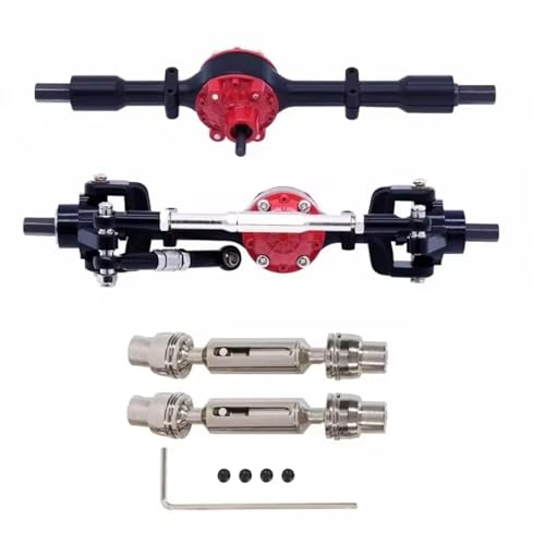 RC�t�����g���A�A�N�X���Z�b�g Compatible with WPL C14 C24 C34 C44 C54 B14 B24 1/16 RC �J�[�A�b�v�O���[�h�p�[�c�A�N�Z�T���[���^���t�����g���A�A�N�X���ƃh���C�u�V���t�g�Z�b�g(Black1)