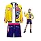 Girls Stage Outfit Pop Singers Dress Up Costume for 7-12Years (Yellow, 130)