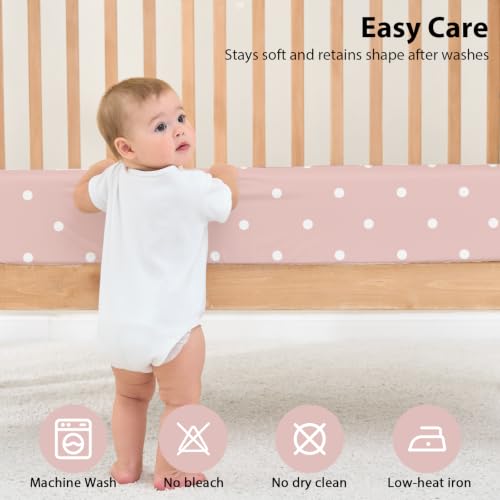 Image of Baby Crib Sheets Girl, 3 Pack Toddler Bed Sheets Fitted for 52 inchx28 inch Standard Crib and Toddler Mattresses, Super Soft Microfiber Pink Bear