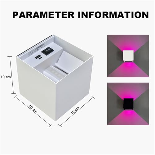 Aplique de pared LED inalámbrico negro pack de 2 luces regulables con mando para dormitorio 3