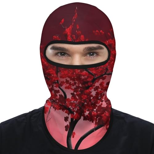 Balaclava para hombre, máscara para esquí con diseño de cerezo rojo, cubreboca para invierno, ciclismo y deportes al aire libre miniatura 7