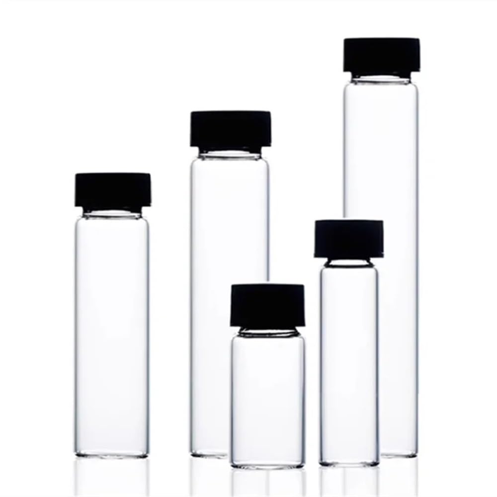 Instrumentos y Equipos de Laboratorio Botella de reactivo de vidrio de borosilicato transparente con tapa de rosca de 2 ml a 60 ml for experimentos de laboratorio(3ml 100pcs)