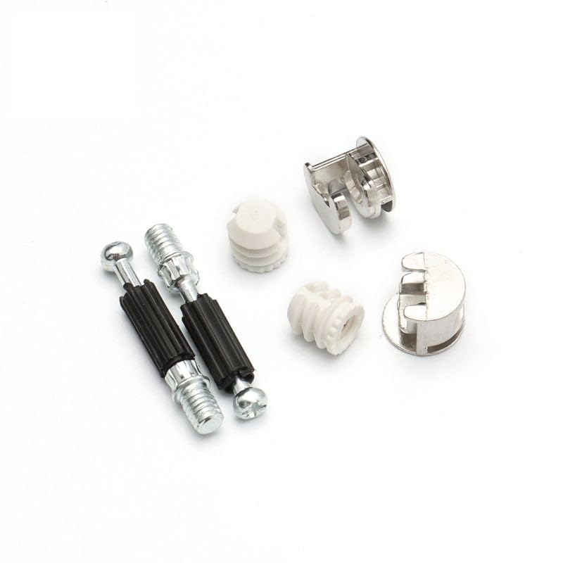 Furniture wooden Hardware Accessories Self-tapping Screws Mini Fix Connectors, Metal Shelf Supports (Mini Fix Connectors) Pack of 100 Set-image-28