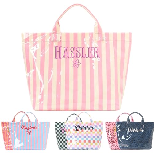 Bolso tote de PVC personalizado bordado impermeable