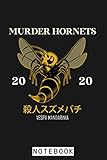  Murder Hornets Notebook: Journal, Planner, Diary, 6x9 120 Pages, Matte Finish Cover, Lined College Ruled Paper