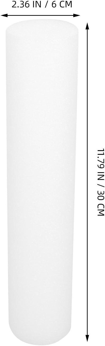 Uonlytech 10Pcs Foam Cylinders for Crafts 11.81In Floral Foam Rods for Flower Arrangements DIY Flower Making Supplies Polystyrene Tubes for Floral Sticks