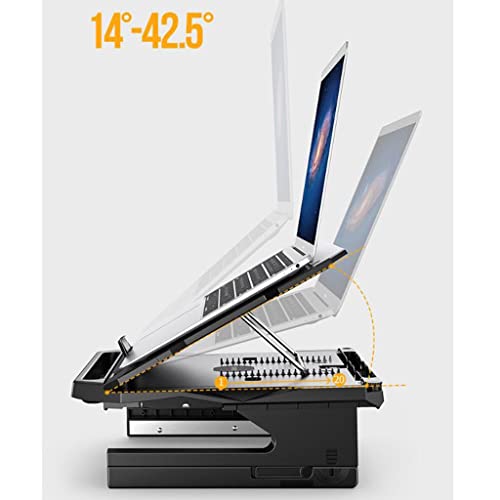 Soporte for computadora portátil escritorio base suspendida elevada negra 4