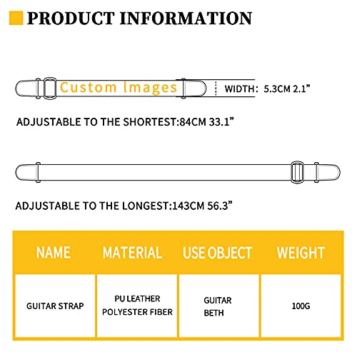 Cozeyat Pink Cow Skin Pattern Pu Leather Ends Guitar Strap Adjustable Belt Light Hanging Ropes For Bass Folk Acoustic Guitar,Guitar Parts Accessories #TOP1