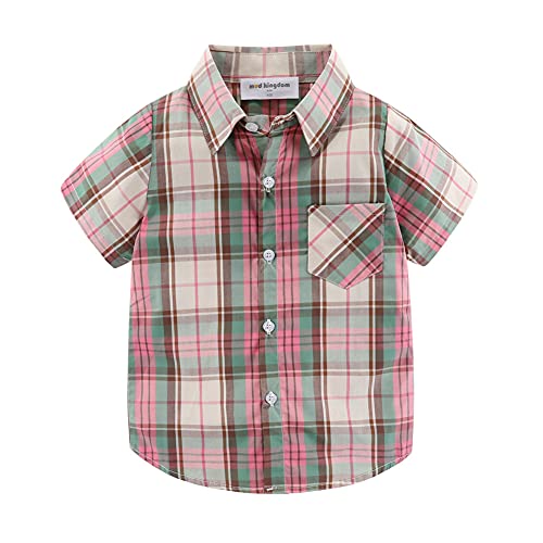 Image of Mud Kingdom Little Boys Dress Shirts Short Sleeve Cute Summer