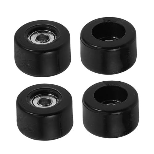 INOOMP 4 Piezas Accesorios para Ruedas de patineta de Dedo rodamientos de Skate Rueda de Skate Ruedas con rodamiento Accesorios de Skate para Ruedas Reutilizables el plastico Negro