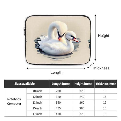 Cute Little Swan Laptop Sleeve Case 17 Inch Suitable for Notebook Computer Tablet Traveling Carrying Simple Case4