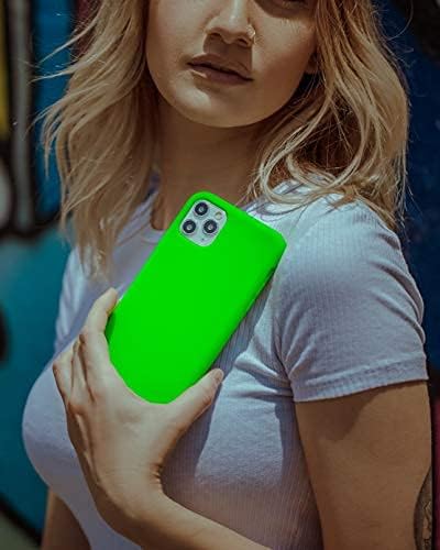 Miniatura 6 de FELONY CASE - Funda para iPhone 13 Pro - Funda de silicona verde neón  Silicona líquida con forro de microfibra antiarañazos, funda protectora a