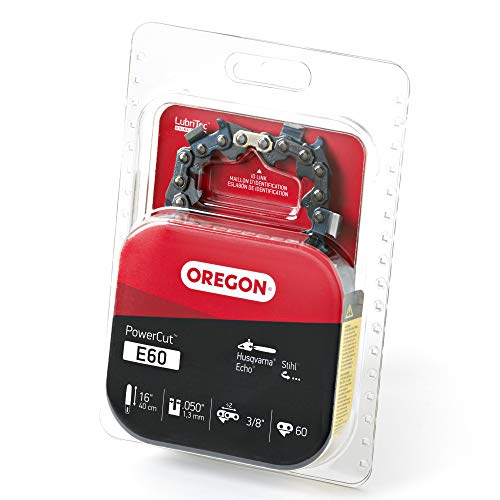 Chaîne de tronçonneuse de rechange Oregon Powercut E60 40,6 cm pour guide d'abattage