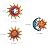 3 Pack Metal Sun Outdoor Wall Art Decor with Moon & Stars, Sun Face Metal Wall Sculpture for Indoor Living Room, Bedroom Outdoor Patio Garden Fence Deck Yard Pool Decoration