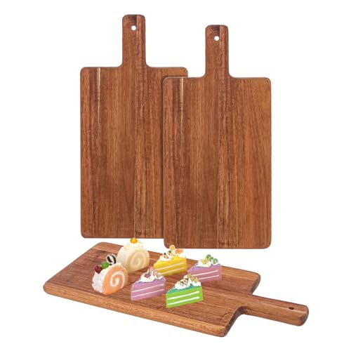 Pack de 3 tablas de cortar de madera con mango 29.21x17.78x1.52 cm miniatura 1