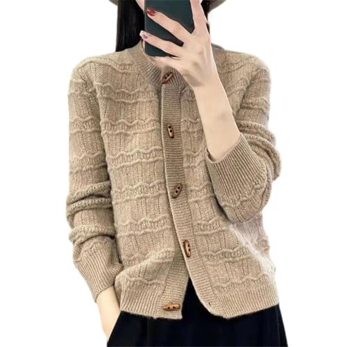 Pull en tricot femme col rond doux ne gratte pas en hiver