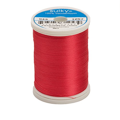 Hilo Rayon Sulky 40wt 2-Ply 850 yd Coral Profundo miniatura 1
