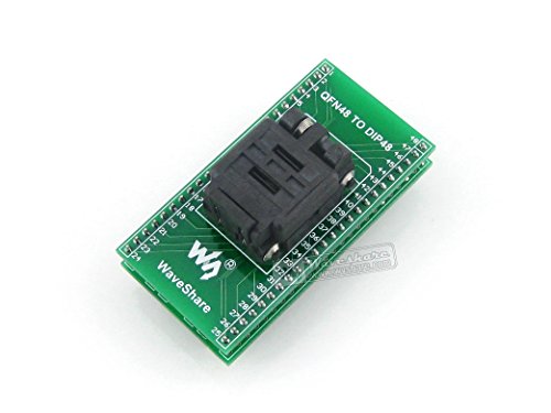 pzsmocn Programmer Adapter QFN48 TO DIP48 Plastronics IC Test Socket & Programming Adapter for QFN48 MLF48 MLP48 Package Pitch: 0.5mm