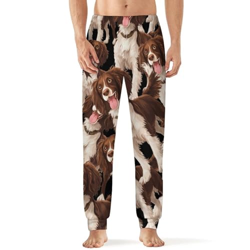 Boykin Spaniel Dog Men's Pajama Bottoms Sleep Lounge Soft Comfy Pants Sleepwear