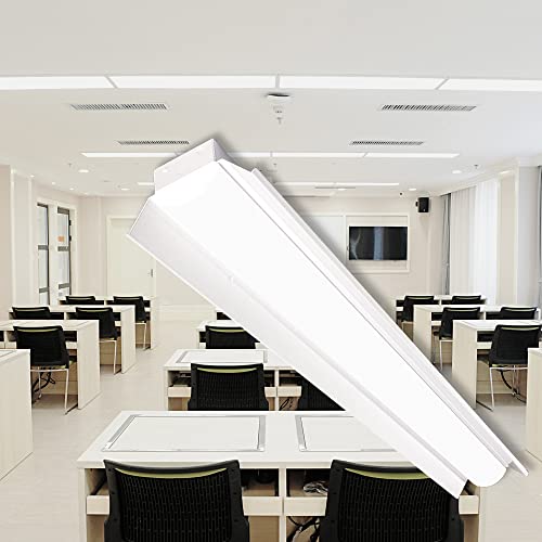 反射笠付型 べースライト 40W形 一体型LEDベースライト 薄型 消費電力 50W 超高輝度 8000LM 40W形 2灯相当 長1250mm 幅W148mm 高59mm 一体型照明 天井直付 キッチンライト LED蛍光灯照明器具 笠付 蛍光灯 一体型