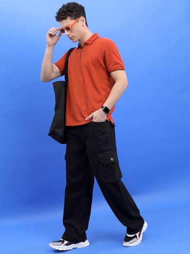 Image of Highlander Men's Regular Fit Cargo Pocket Jeans | Clean Look | Cotton Comfort | Utility Style