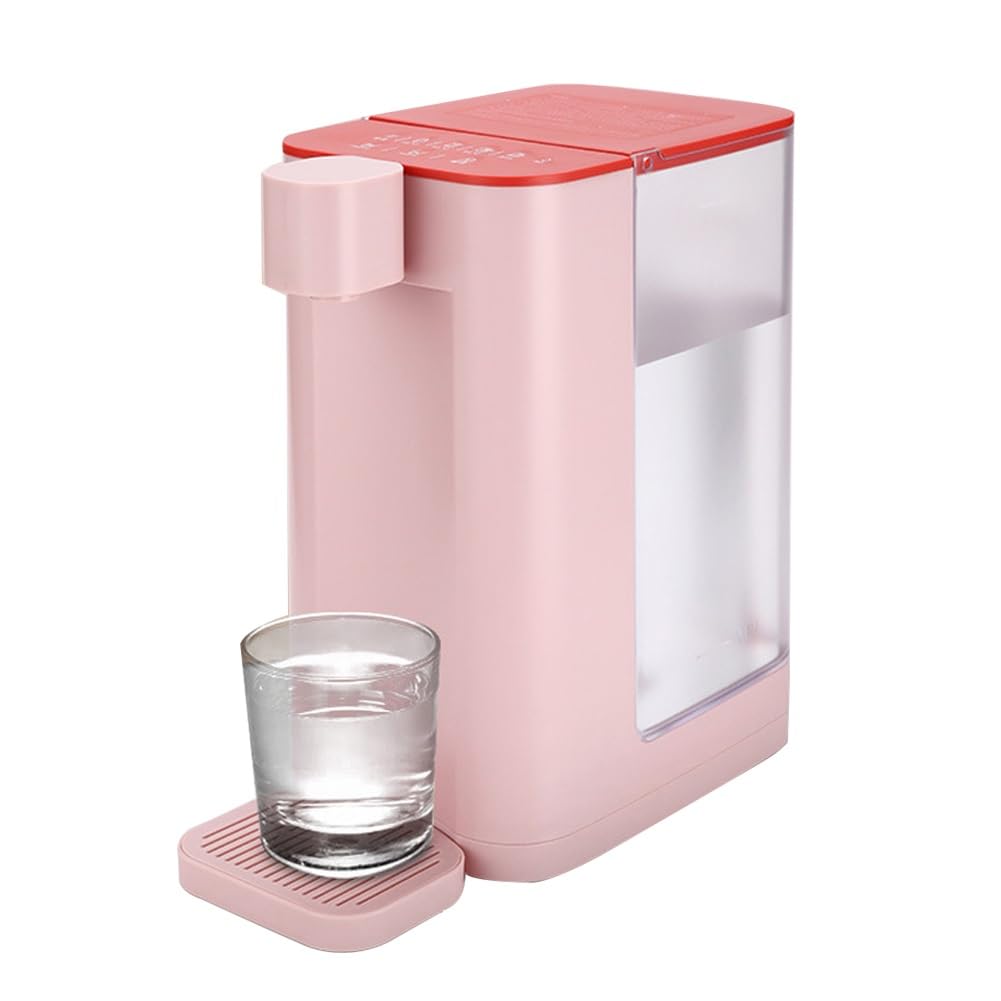 XNXYSMKJ Instant Hot Water Dispenser, Portable Mini Drinking Machine, Heated Desktop Purified Water Dispenser, for Office Home (Pink)