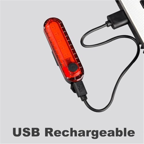 Luz trasera intermitente con advertencia de seguridad recargable 3