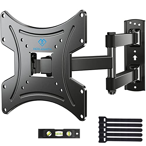 PERLESMITH Full Motion TV Wall Mount Bracket for 13-42 Inch Flat Curved TVs Monitors up to 77lbs Max VESA 200x200mm- Articulating Arms Swivel Tilt Extends Rotation- PSSFK1