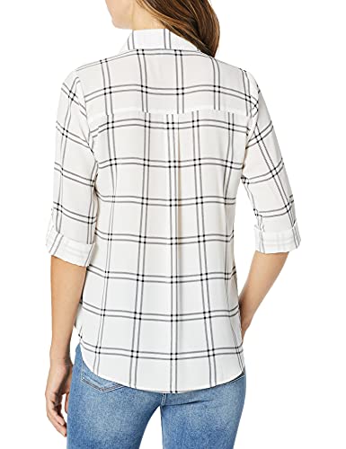 A. Byer Women's Button Down Top with Roll-Tab Sleeves (Junior's)2