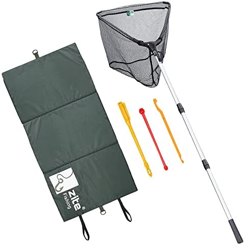 Zite Fishing Angel-Set | gummierter 2,10m Kescher Cover