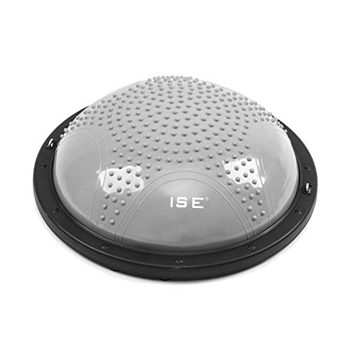 ISE Balance Trainer Ball, media bola de entrenamiento, Ø 59 cm, equipo de fitness para pilates, yoga, gimnasio en casa, entrenamiento de modelado, máx. 150 kg, SY-BAS1001B